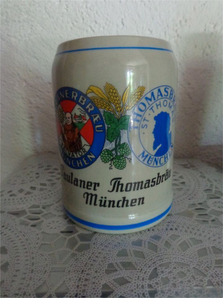 2 x Paulaner Thomasbräu München Bierkrug Bayern in Klosterlechfeld