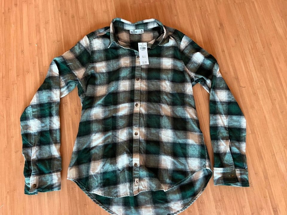 Hollister Bluse / Hemd NEU mit Etikett Größe M grün creme in Halstenbek