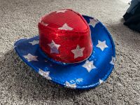 USA Glitzer Hut Cowboy  blau rot sterne Nordrhein-Westfalen - Hattingen Vorschau