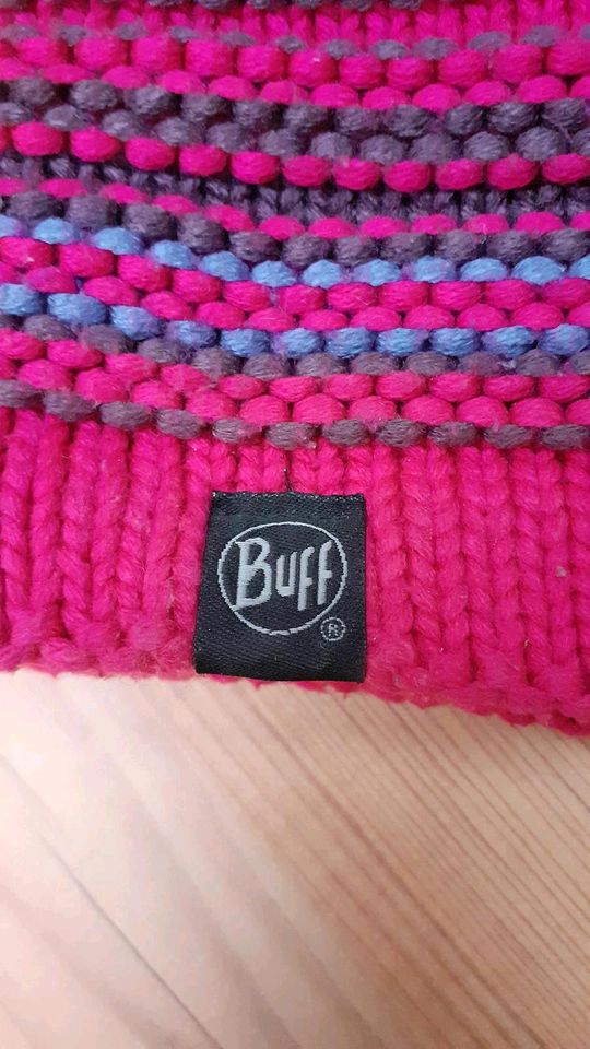 Buff Mütze Schal Schlauchschal Halstuch dick bunt blau pink in Zschorlau