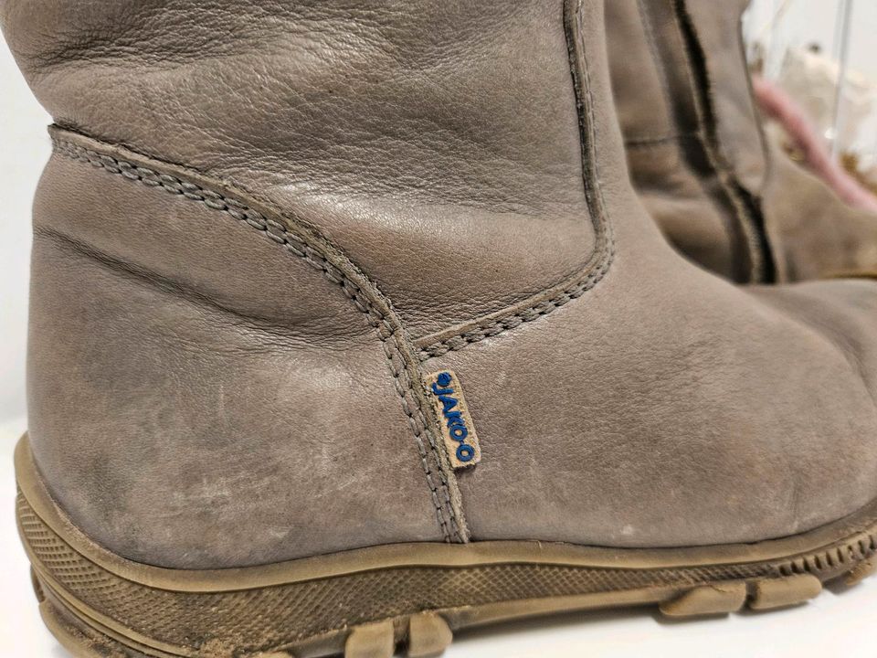 JAKO-O Winterstiefel Gr.35 Leder grau gefüttert Stiefel in Obersontheim