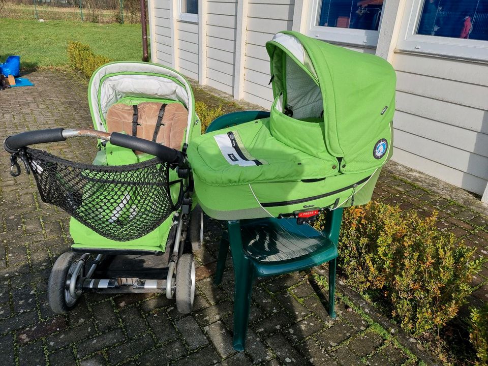 Emmaljunga Kombi Kinderwagen Buggy grün in Hannover