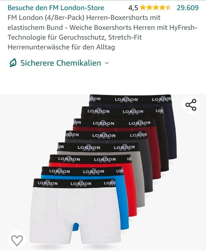 Herren Boxershorts FM London Größe L in Neustrelitz