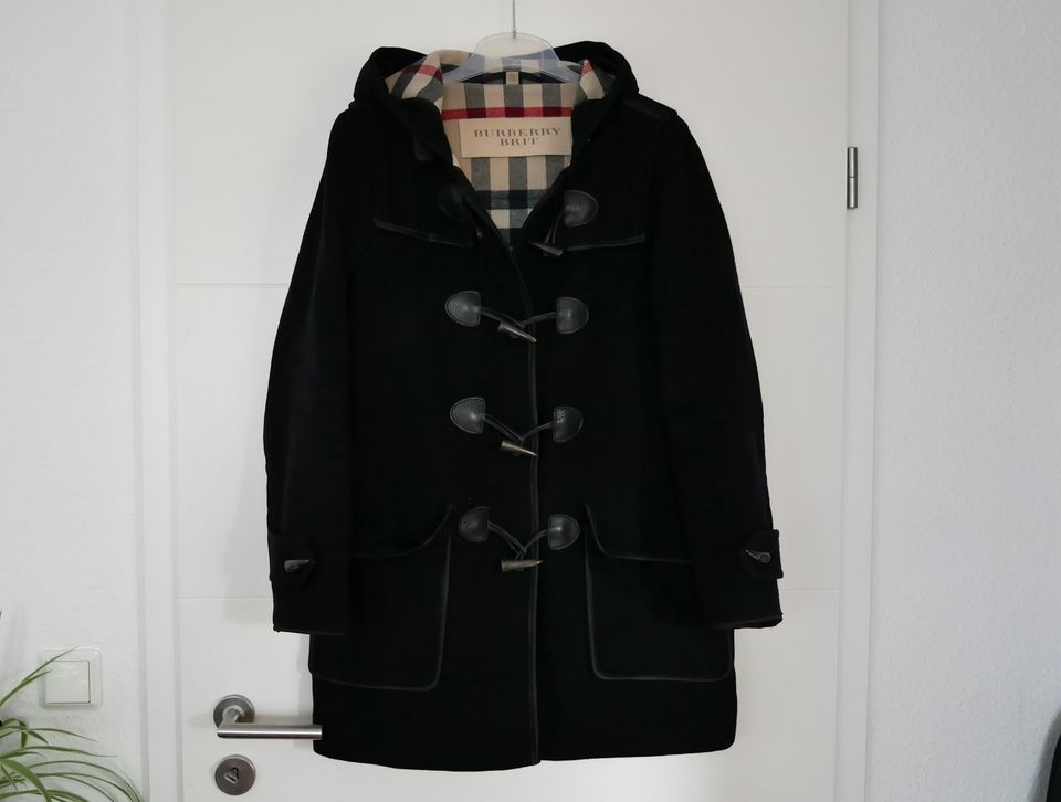 Original Burberry Brit Dufflecoat schwarz Gr.40 L Mantel Jacke in Hannover