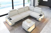 Modernes Stoffsofa Siena L Form mit USB und LED Beleuchtung Berlin - Treptow Vorschau