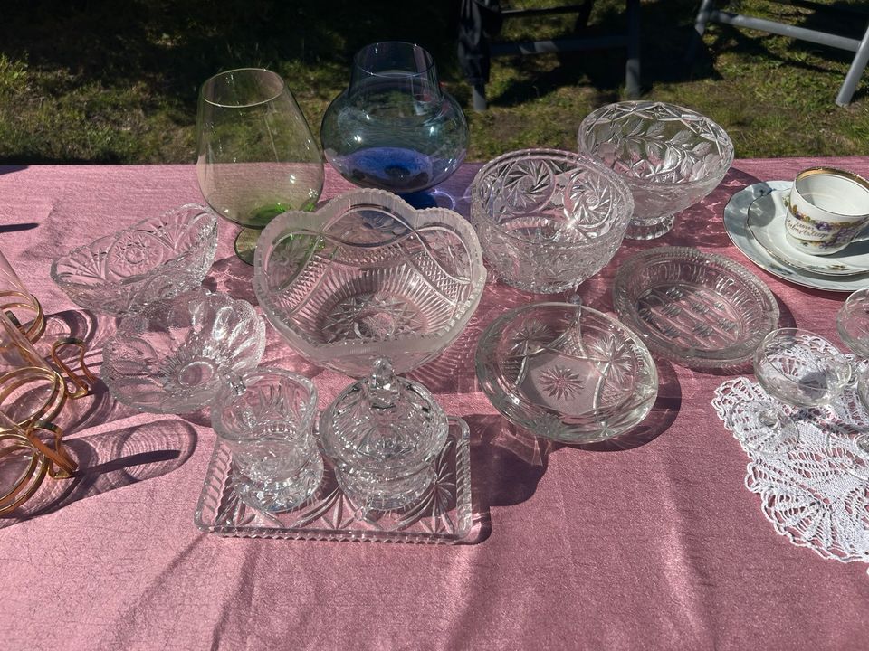Glaswaren divers Geschirr geschliffenes Glas Sammeltasse in Cottbus