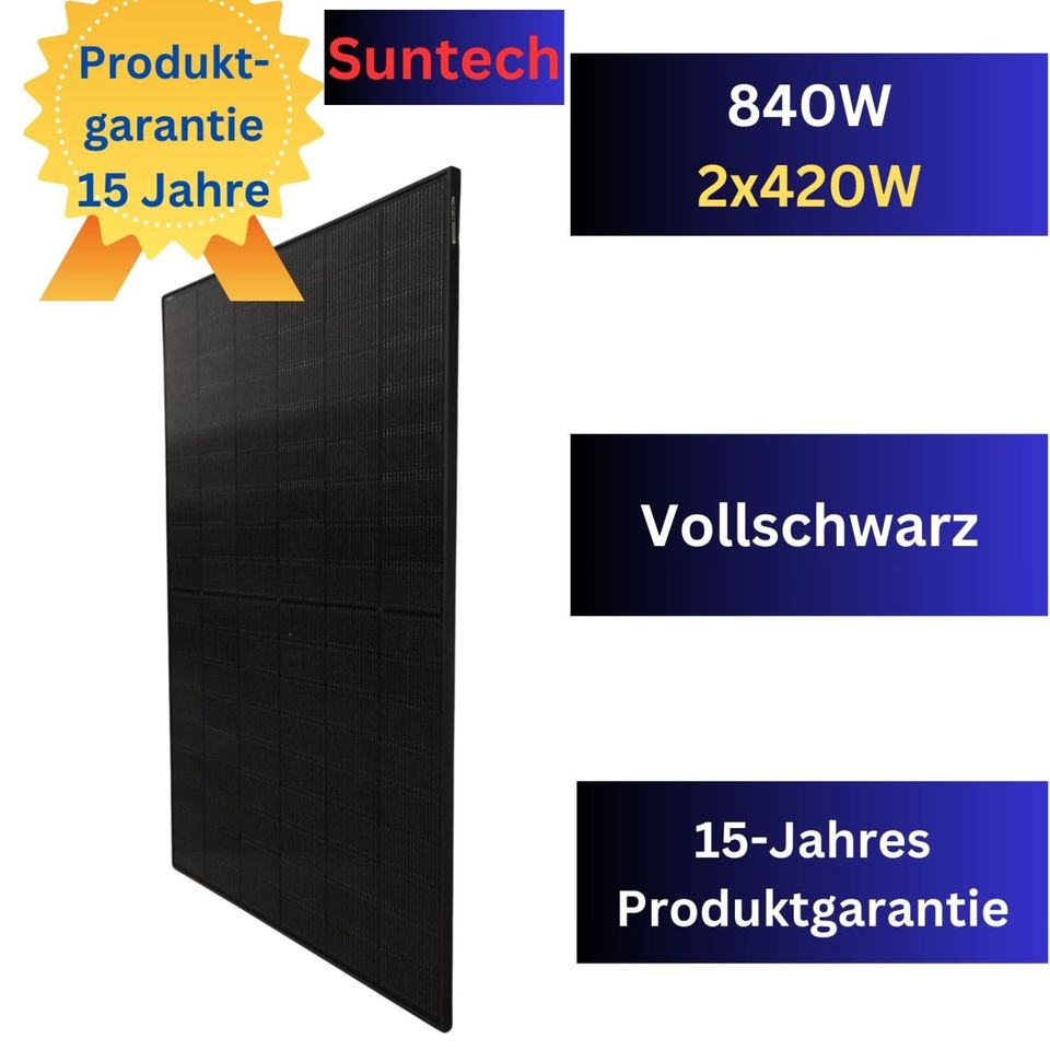 Balkonkraftwerk 840Wp/600W Photovoltaik Solaranlage (Steckfertig) in Wentorf