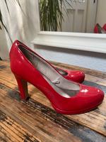 Tamaris Pumps High Heels rot Lack neuwertig Hessen - Lahntal Vorschau