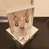 Schmuck Set, Kette + Ohrringe,grün, silber Nordrhein-Westfalen - Viersen Vorschau