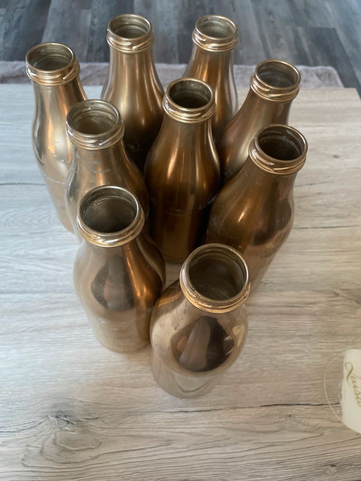 Goldene Milchglasflaschen Hochzeit in Wunstorf