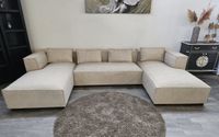 Wohnlandschaft Couch creme Samtoptik Sofa Polstersofa Polstergarn Bielefeld - Bielefeld (Innenstadt) Vorschau