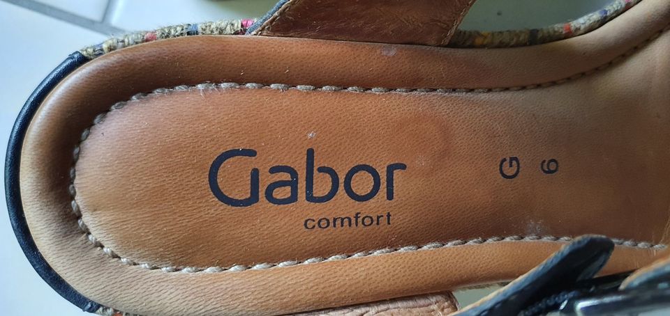 GABOR  Pantolette Leder, Blau, Gr: 39 in Altenkirchen