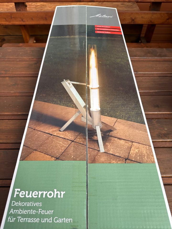 Feuerrohr Belavi Edelstahl Neu im Karton 130cm Höhe & 1kg Pellets in Hamburg