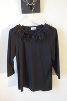 Shirt, Damen, Schwarz mit schickem Kragen, Größe 40 Bayern - Gersthofen Vorschau