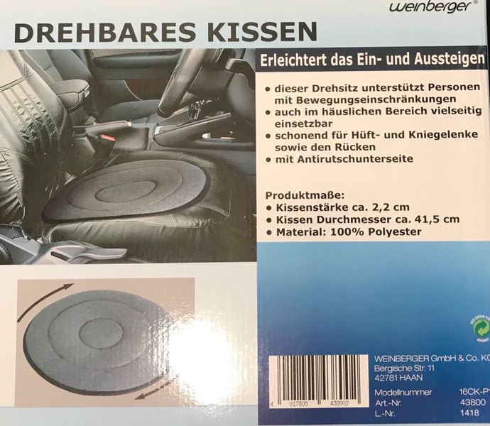 Weinberger Drehbares Kissen Sitzkissen Orthopädisches Drehkissen