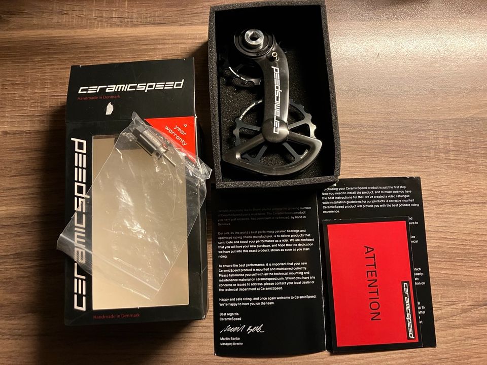 CeramicSpeed OSPW Schaltwerkkäfig System | SRAM Road AXS schwarz in Grafing bei München