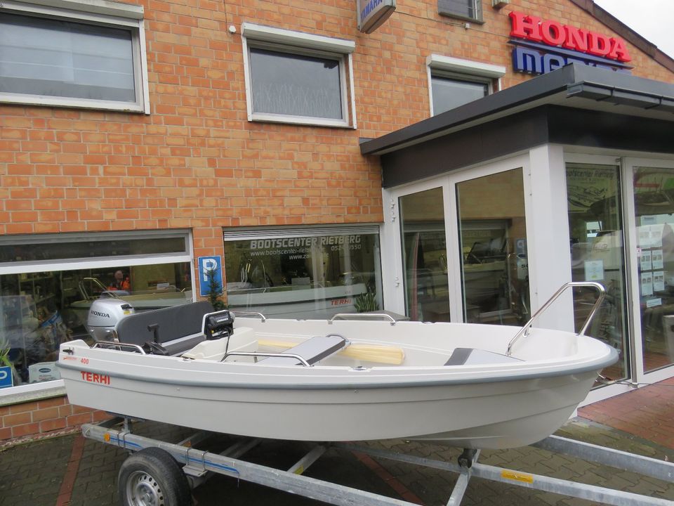 Terhi 400 neu Angelboot Ruderboot Honda BF 15 führerscheinfrei C in Rietberg