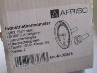 Afriso Thermometer Industriethermometer mit Tauchhülse Blau, neu Hessen - Fuldatal Vorschau