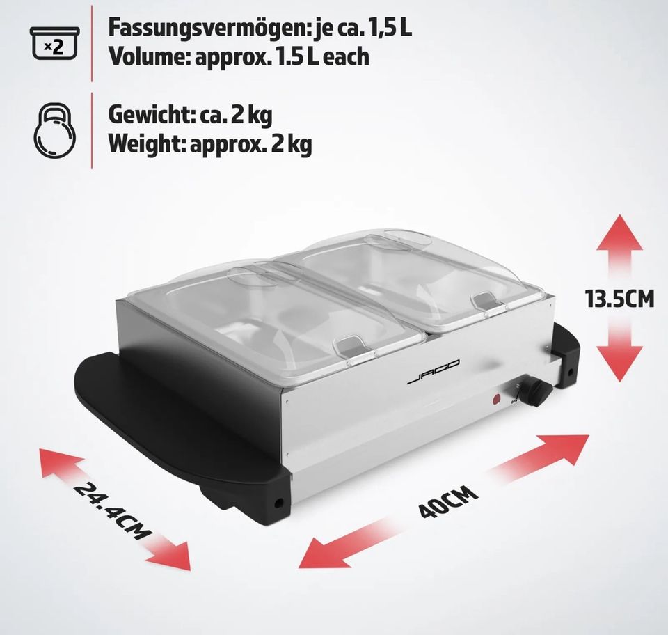 Buffetwärmer elektrisch Warmhaltegerät Speisewärmer Warm in Hainburg