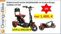 Mobilitätshilfe MoBot, 6/12 km/h - statt UVP 1.490,- € - extrem leicht und stark, faltbar klappbar, 2x300W, 374 Wh, Reha Dreirad Senior Steigung Elektro Gasgriff 5591 Baden-Württemberg - Karlsruhe Vorschau