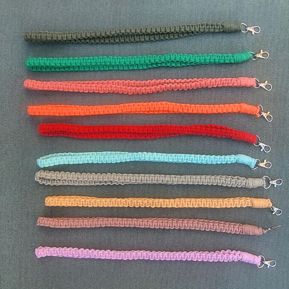 Schlüsselband, Schlüsselanhänger, Makramee, Handarbeit,handmade in Gemünden a. Main