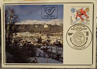 Postkarte, Alpine Skiweltmeisterschaft Schladming 1982,Ersttag Innenstadt - Köln Deutz Vorschau