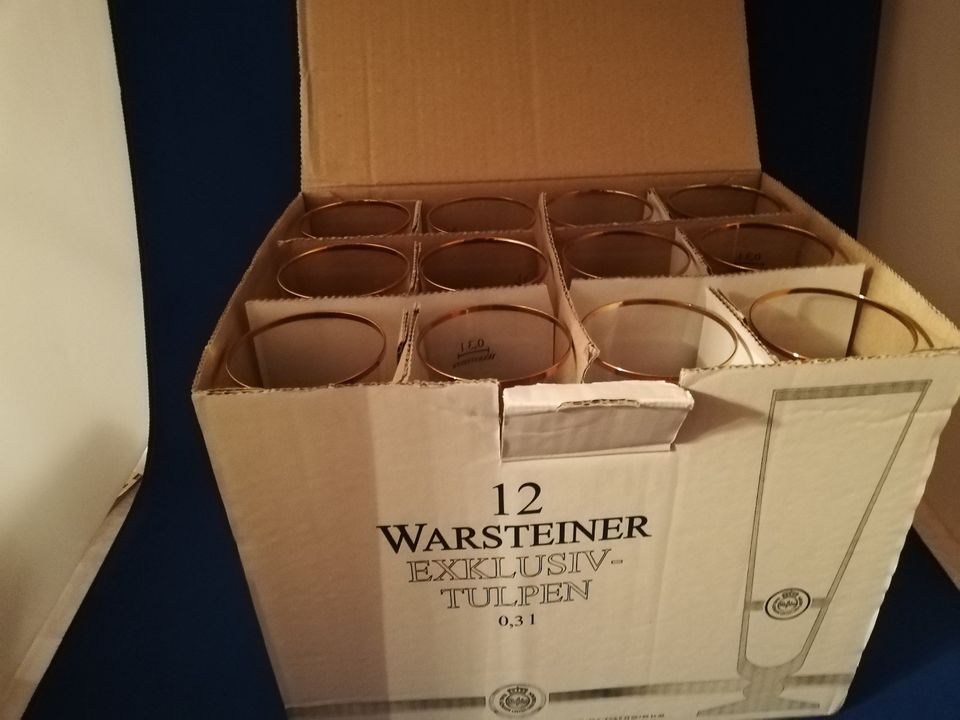 NEUER PREIS,           WARSTEINER Gläser, Schürzen, Tablett in Gschwend