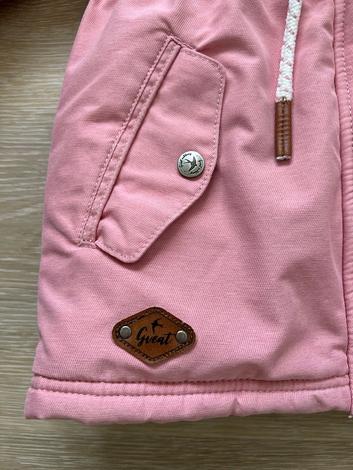 Topolino Winterjacke rosa gefüttert plüsch (Größe 110) in Grimma