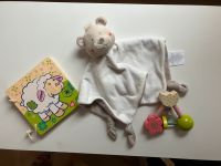 HABA Babyspielzeug Greifring Kuscheltuch Holzbilderbuch Schaf Bayern - Oberickelsheim Vorschau