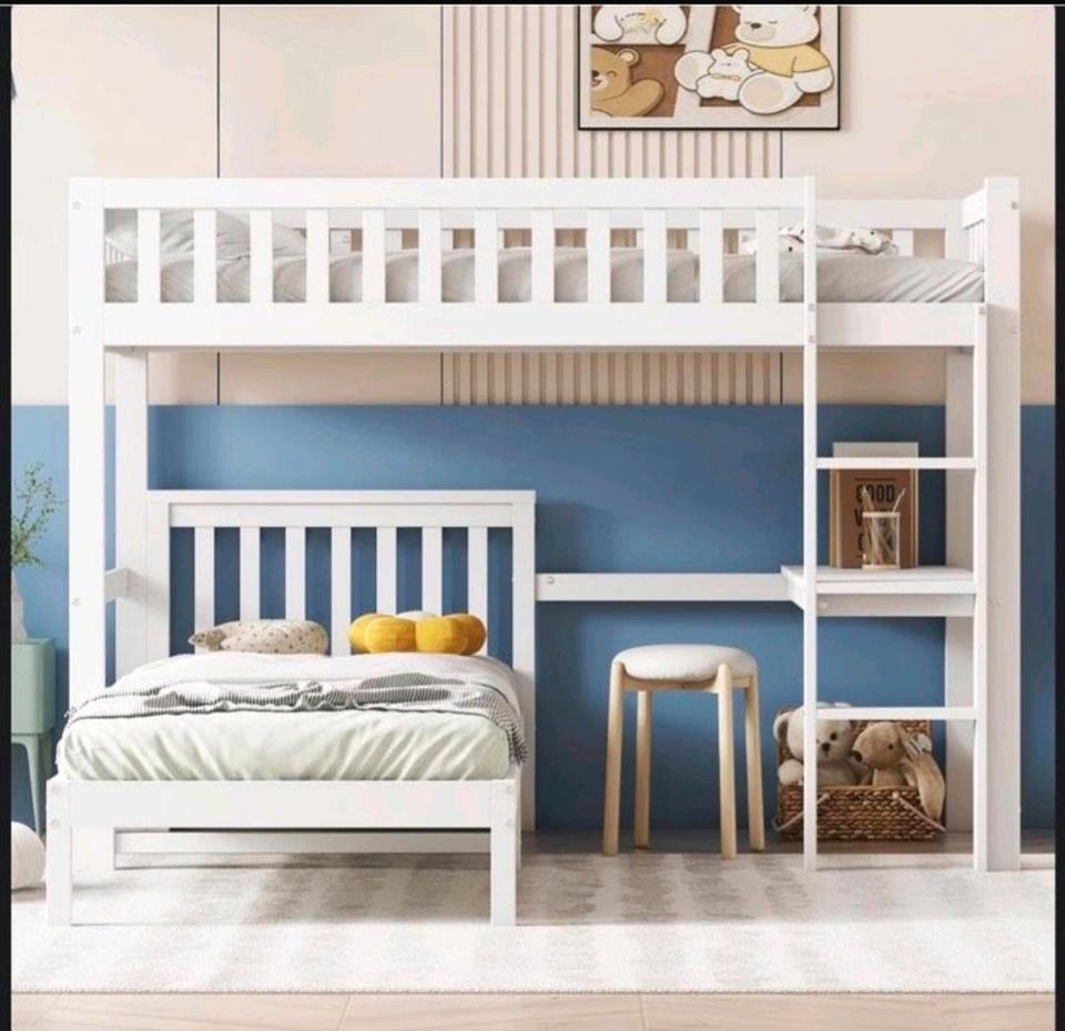 Etagenbett Kinderbett 90x200 Neu Hochbett Jugendbett Holzbett in Hamburg