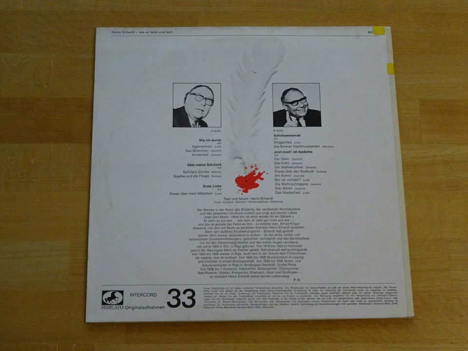 LP (Vinyl) - Wer er leibt und lebt (Heinz Erhardt) (Schallplatte) in Neumarkt i.d.OPf.