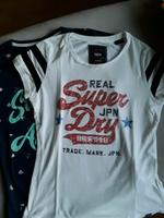 158 164 S M 36 38 Superdry T-Shirt blau Flamingo & weiß Niedersachsen - Achim Vorschau