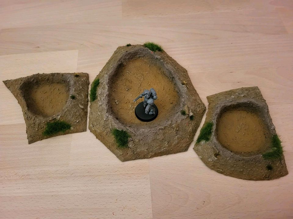 Warhammer 40k Terrain Gelände Bunker Sandsäcke Krater Astra in Schönfließ b Oranienburg