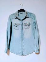 Neues Ausgefallenes Jeanshemd m. Glassteine Gr.36 /38 S Baumwolle München - Laim Vorschau