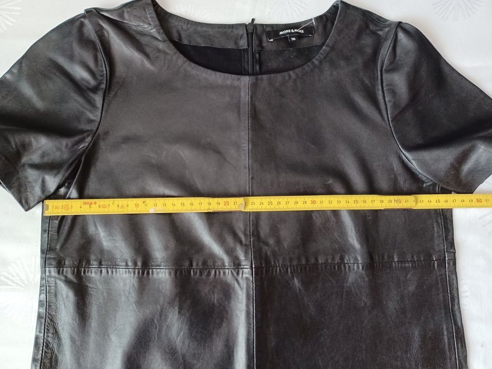 Ledershirt Leder real Leather Top Shirt M 38 schwarz vintage 90s in Niederfrohna