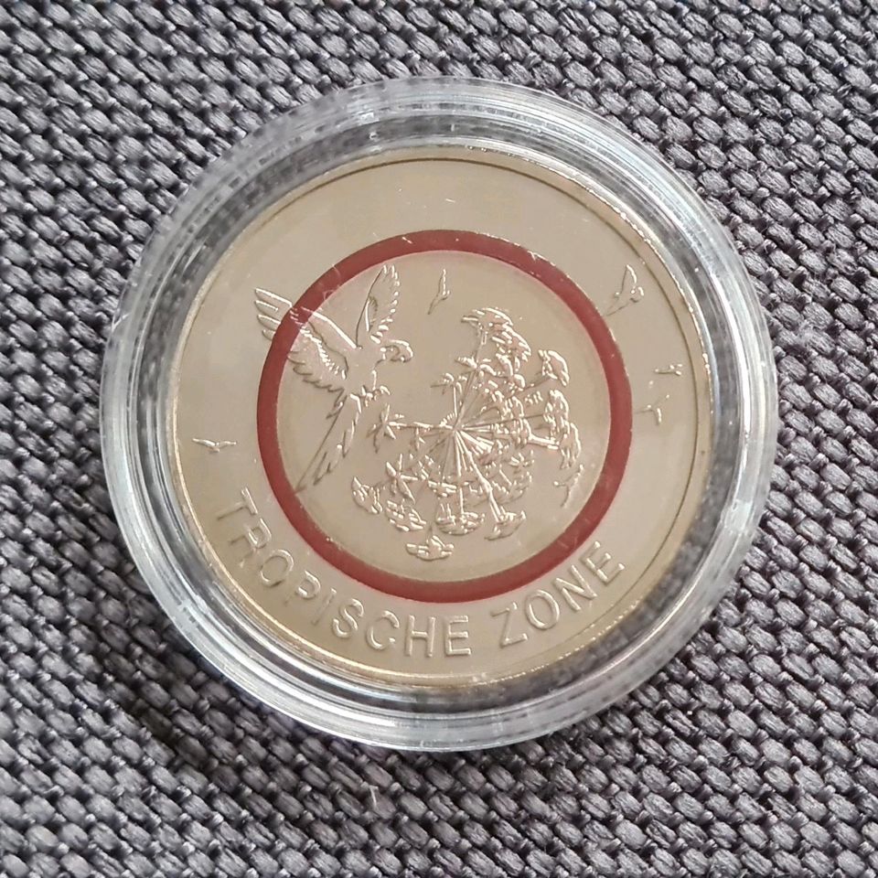 5 Euro Münze Tropische Zone 2017 F in Kapsel in Flöthe