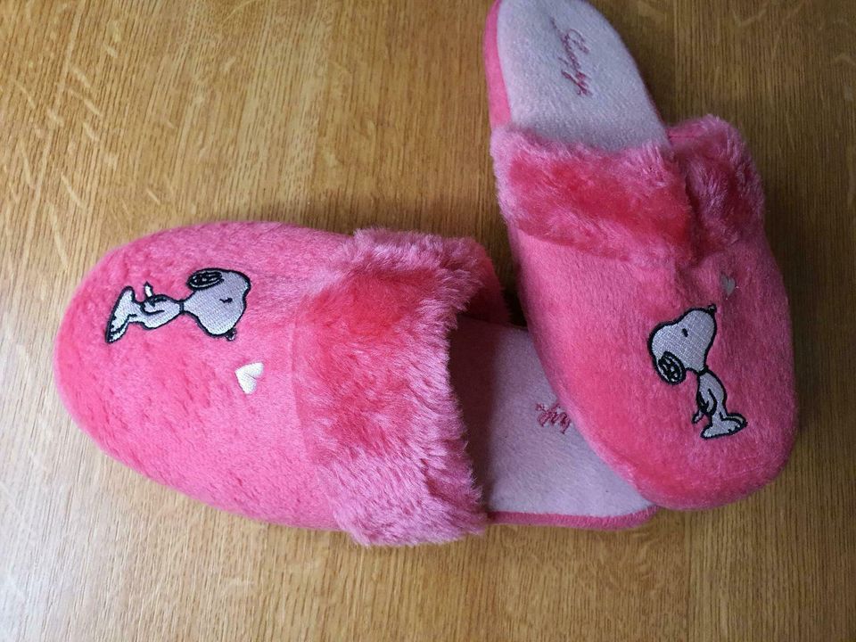 Hausschuhe Snoopy pink Gr. 38/39, wie neu, pink in Berlin