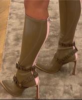Fendi Stiefel Colibri khaki/beige/rosa Boots 39.5 Hessen - Bad Vilbel Vorschau