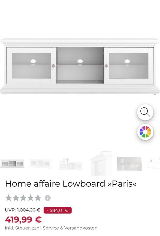 Home affaire Lowboard „Paris“ TV Bank - weiß Landhaus in Bremerhaven