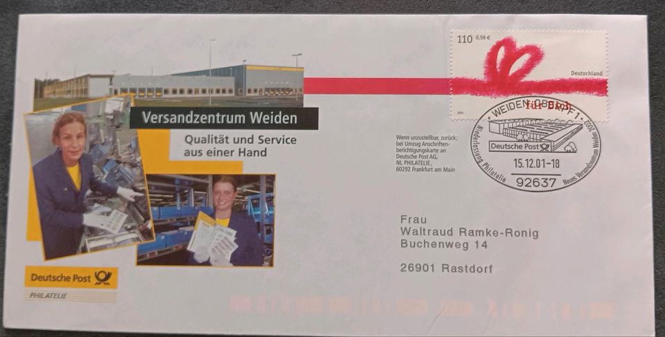 Sonderumschlag Deutsche Post mit Sonderstempel Versandzentrum in Werlte 