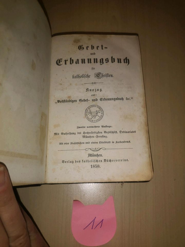 Alte Gebetbücher Gotteslob Erbarmungsbuch 1837 in Höchstädt a.d. Donau