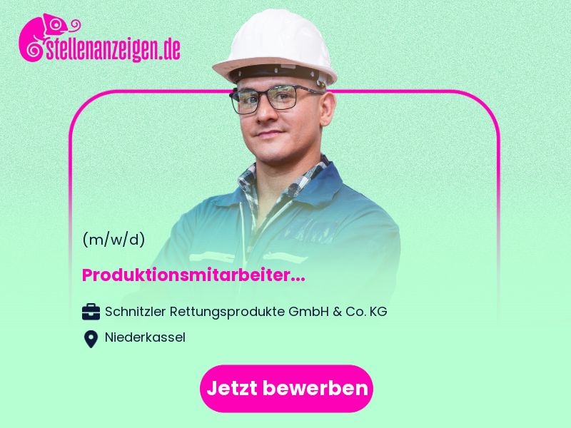 Produktionsmitarbeiter (m/w/d) in Niederkassel