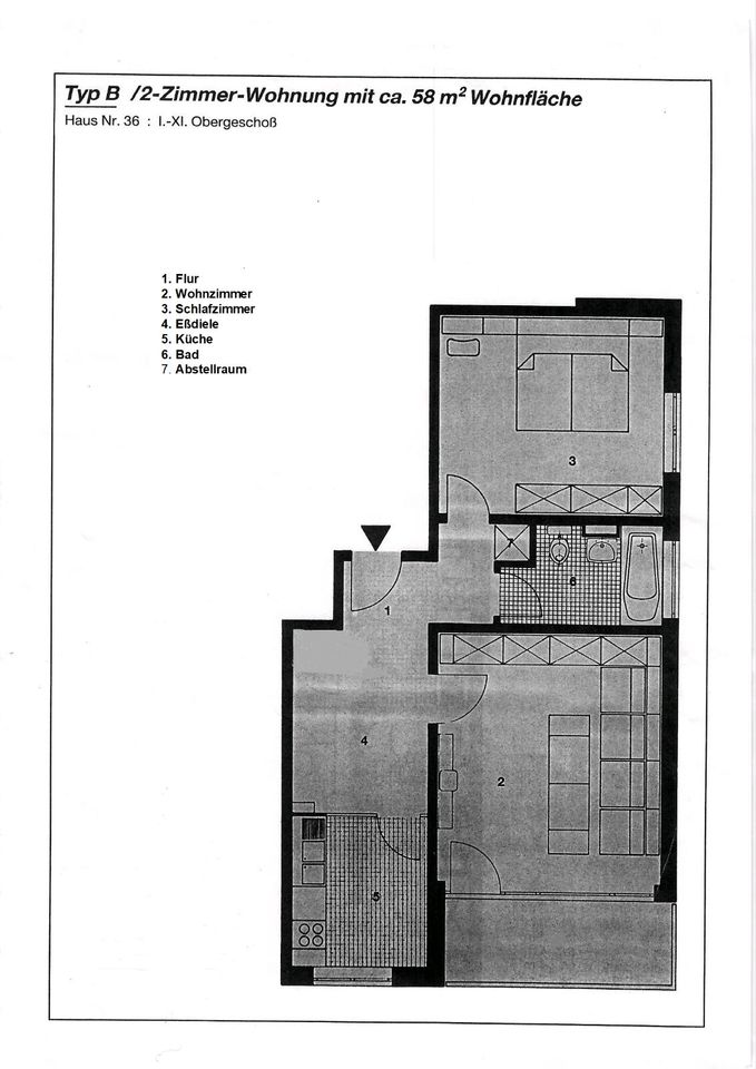 2 Zimmer Wohnung ca. 58 qm in Delmenhorst