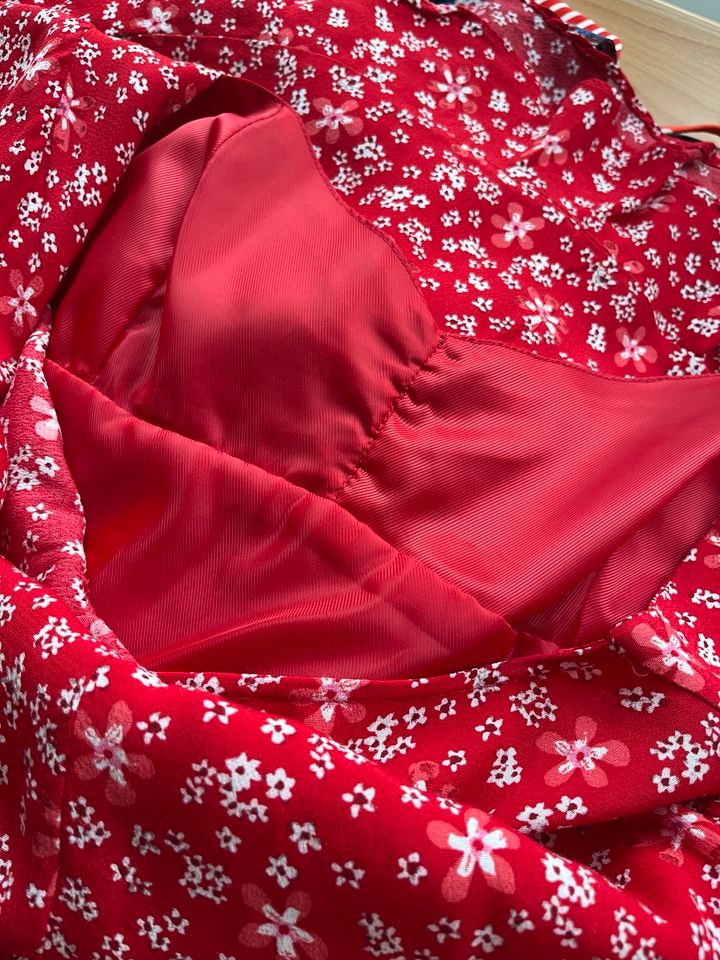 Zara, Mini-Kleid, rot/weiss geblümt, Gr. L in Mannheim
