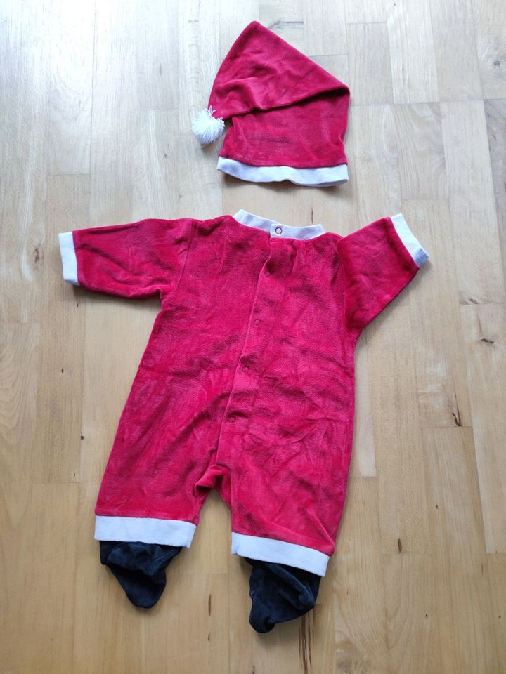 Baby Weihnachtskostüm Overall + Mütze Größe 56 in Seligenstadt