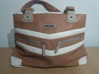 Simona - Tasche - Handtasche - Braun Weiß - Guter Zustand Hessen - Pfungstadt Vorschau