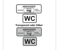 Wohnmobil – Wohnwagen Abwasser + WC Aufkleber 2 Stk.  Transparent Niedersachsen - Bad Zwischenahn Vorschau
