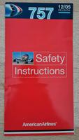 American Airlines Safety Card Boeing 757 *selten* Hessen - Rodgau Vorschau