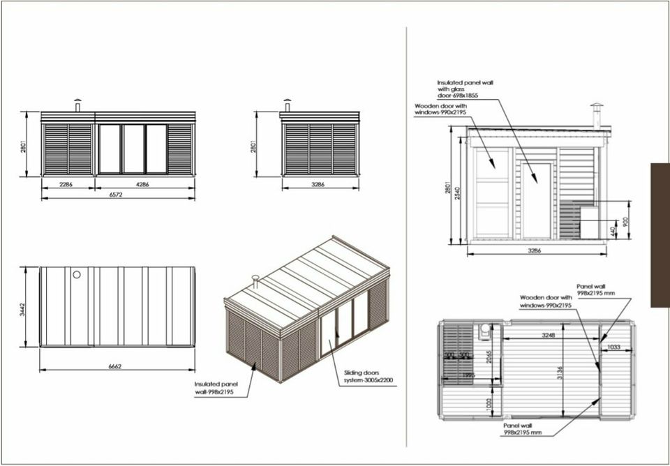 Saunahaus Blockbohlensauna Sauna Gartensauna Aussensauna, 383882 in Versmold