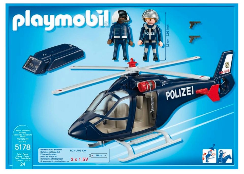 PLAYMOBIL 5178 Polizeihubschrauber LEDSuchscheinwerfer OVP w. Neu in Berlin